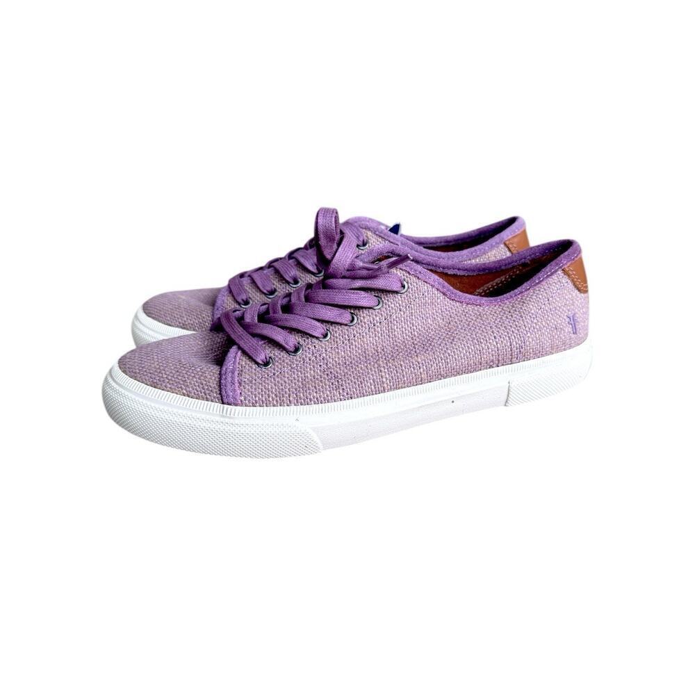 Frye Gia Lace Up Women's Canvas Sneakers Lilac 8M‎
